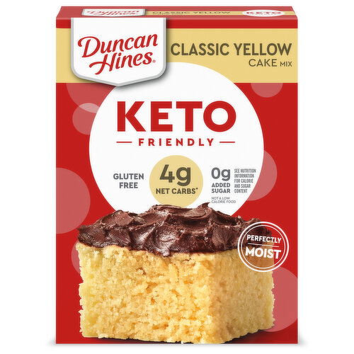 Duncan Hines Keto Friendly Gluten Free No Sugar Added Classic Yellow Cake Mix