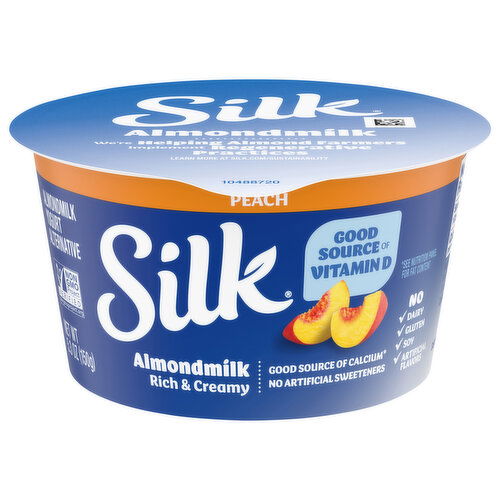 Silk Yogurt Alternative, Peach, Almondmilk