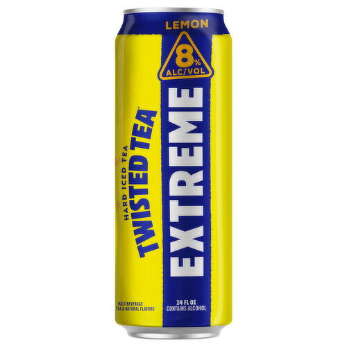 Twisted Tea Hard Iced Tea, Lemon, Extreme - 24 Fluid Ounce