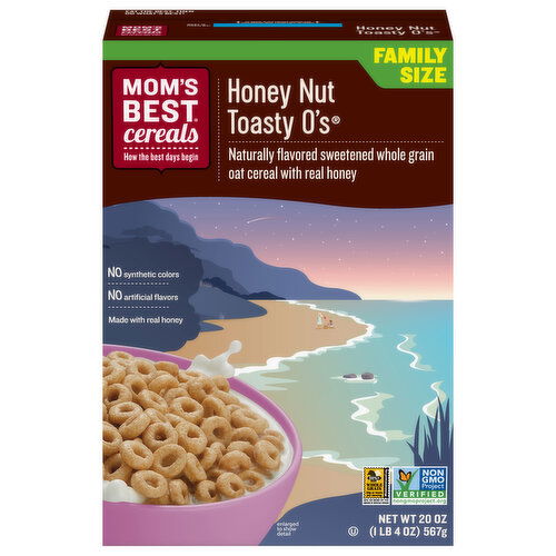 Mom's Best Cereal, Honey Nut Toasty O's, Family Size