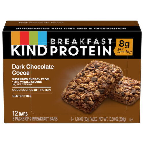 Kind Breakfast Bars, Dark Chocolate Cocoa