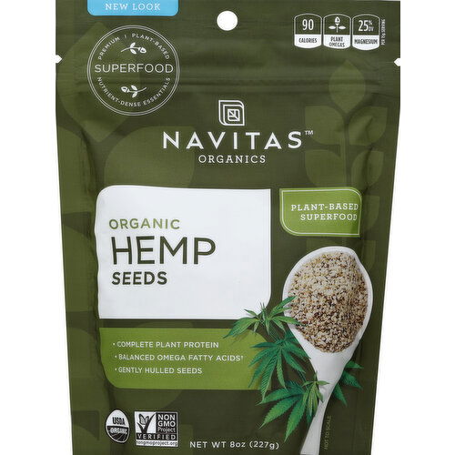 Navitas Hemp Seeds, Organic - 8 Ounce