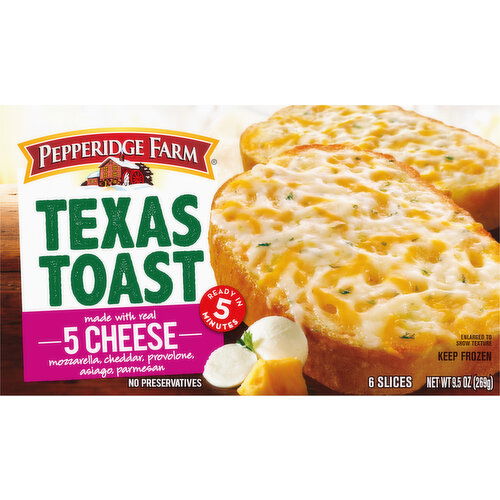 Pepperidge Farm Texas Toast, 5 Cheese - 6 Each
