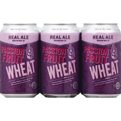 Real Ale Brewing Beer, Wheat, Passion Fruit