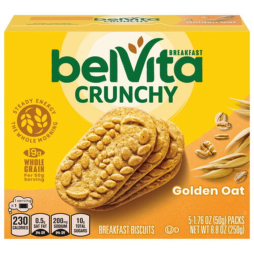 belVita Breakfast Biscuits, Golden Oat, Crunchy