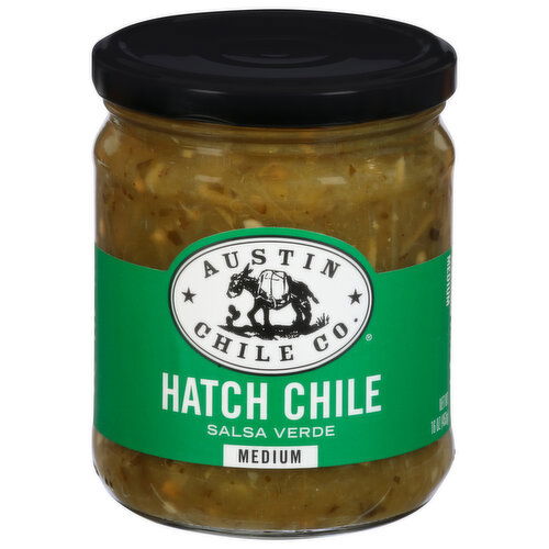 Austin Chile Co. Salsa Verde, Hatch Chile, Medium