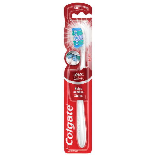 Colgate Toothbrush, 360 Degrees, Soft