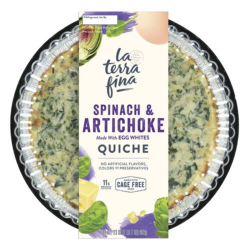 La Terra Fina Quiche, Spinach & Artichoke