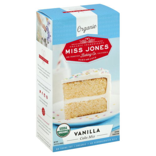 Miss Jones Baking Co. Cake Mix, Vanilla
