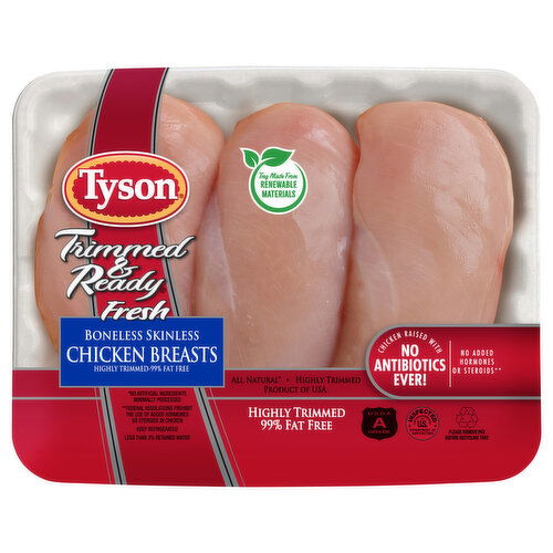 Tyson Chicken Breasts, 99% Fat Free, Fresh, Skinless, Boneless