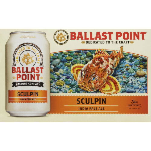 Ballast Point Beer, India Pale Ale, Sculpin - 6 Each