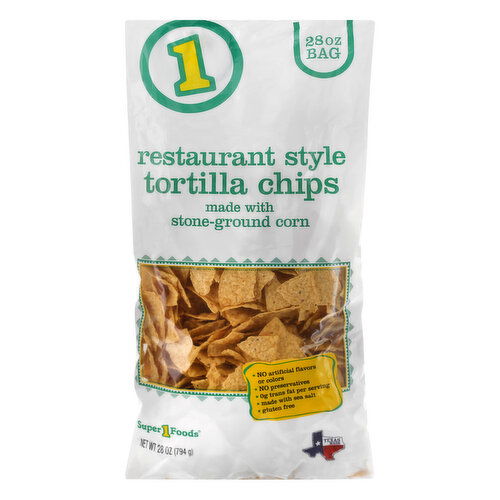 Super 1 Foods Tortilla Chips, Restaurant Style