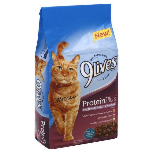 9 Lives Cat Food, Protein Plus, with the Flavors of Chicken & Tuna