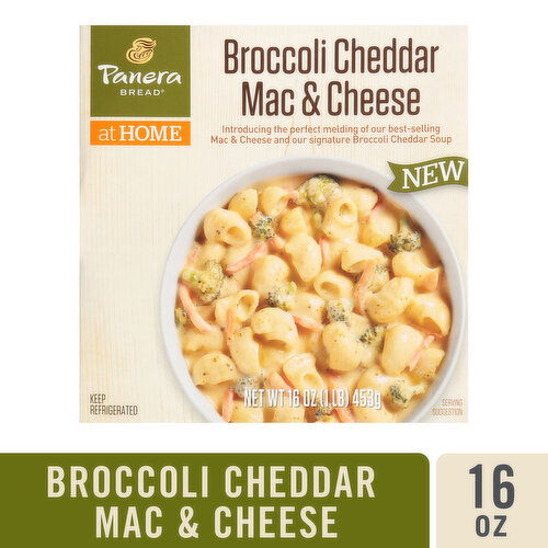 Panera Bread Broccoli Cheddar Mac & Cheese, Microwave Meal, 16 OZ Bowl (Vegetarian)