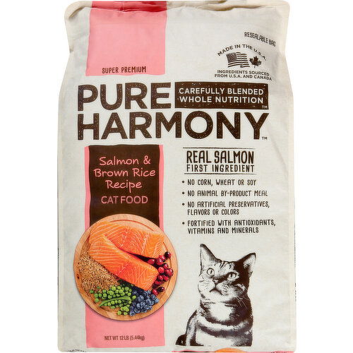 Pure Harmony Cat Food, Super Premium, Salmon & Brown Rice Recipe