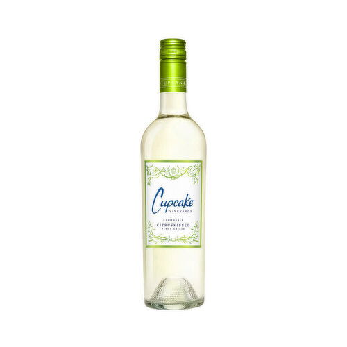 Cupcake Vineyards Citruskissed Pinot Grigio California White Wine, 750 ml    