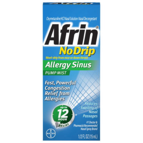 Afrin Allergy Sinus, No Drip, Pump Mist