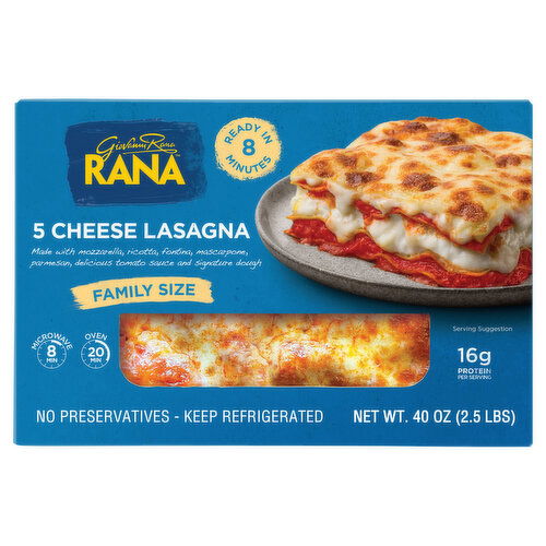 Rana Lasagna, 5 Cheese, Family Size