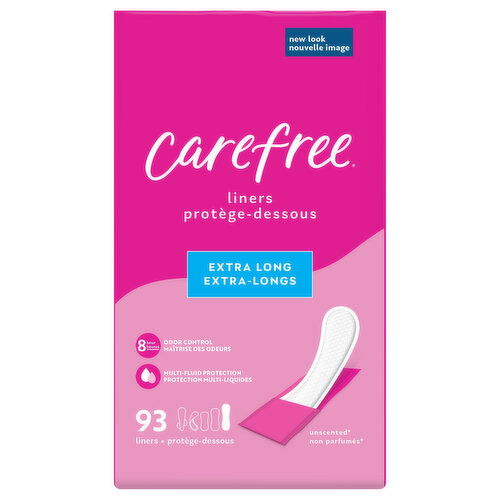 Carefree Liners, Extra Long, Unscented