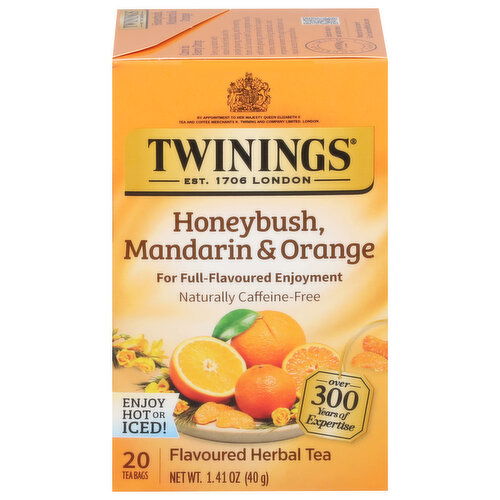 Twinings of London Herbal Tea, Honeybush, Mandarin & Orange, Tea Bags