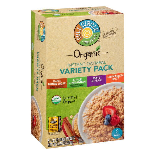 Full Circle Market Instant Oatmeal, Variety Pack