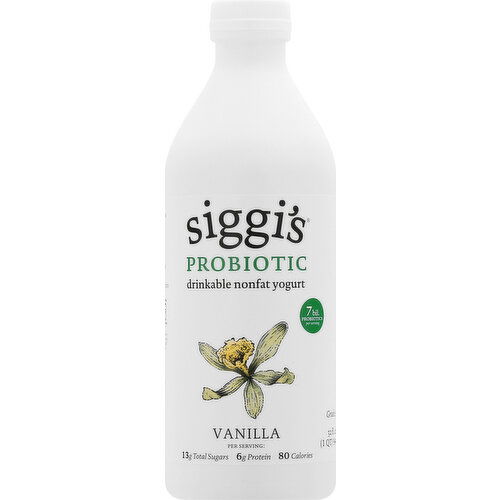 Siggi's Drinkable Yogurt, Vanilla, Nonfat, Probiotic