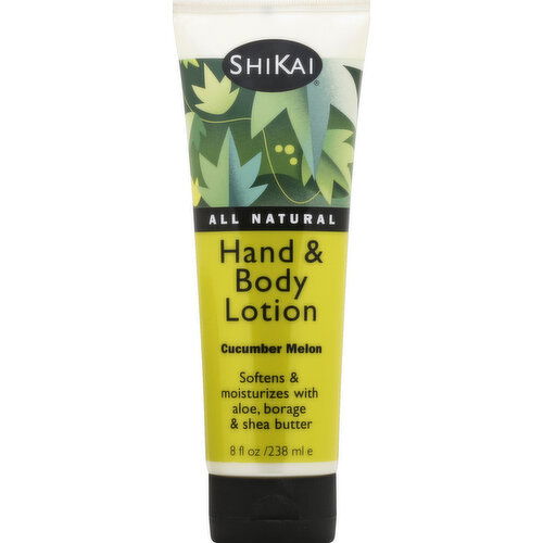 ShiKai Hand and Body Lotion, All Natural, Cucumber Melon