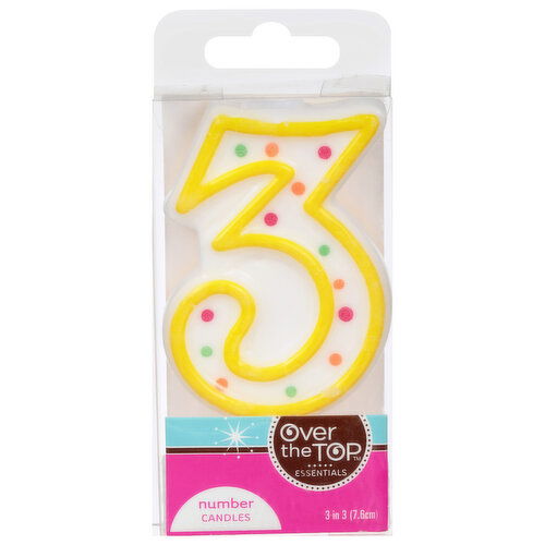 Over the Top Candles, Number - 1 Each