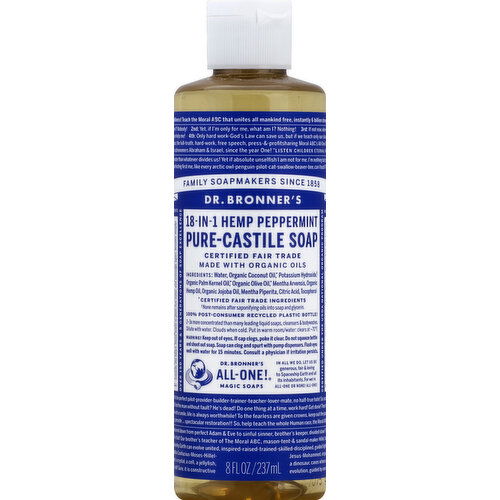 Dr. Bronner's Soap, Pure-Castile, 18-In-1 Hemp Peppermint