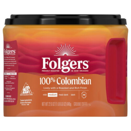 Folgers Ground Medium 100% Colombian Coffee - 22.6 Ounce