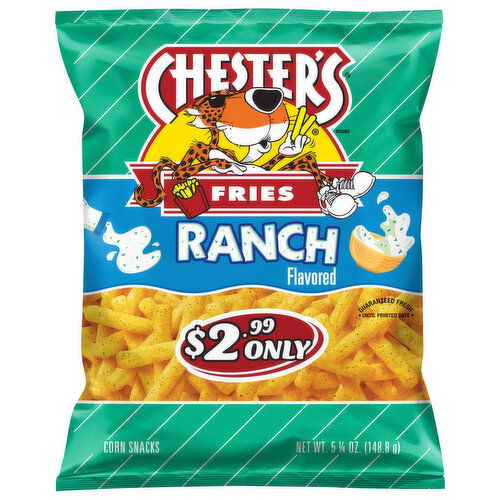 Chester's Corn Snacks, Ranch Flavored, Fries