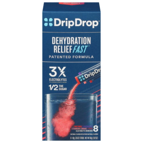 DripDrop Electrolyte Drink Mix, Assorted