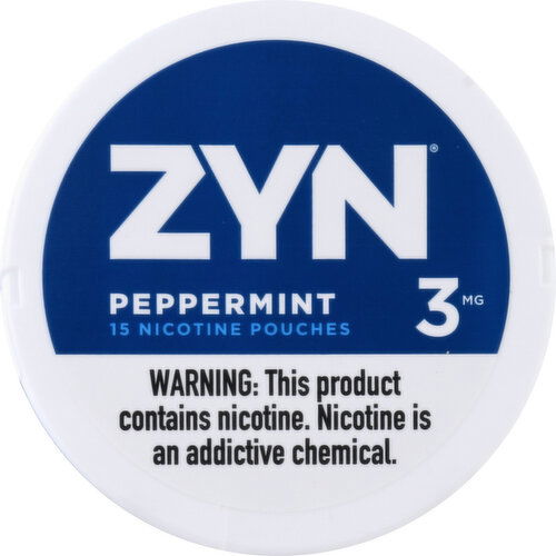 Zyn Nicotine Pouches, 3 mg, Peppermint