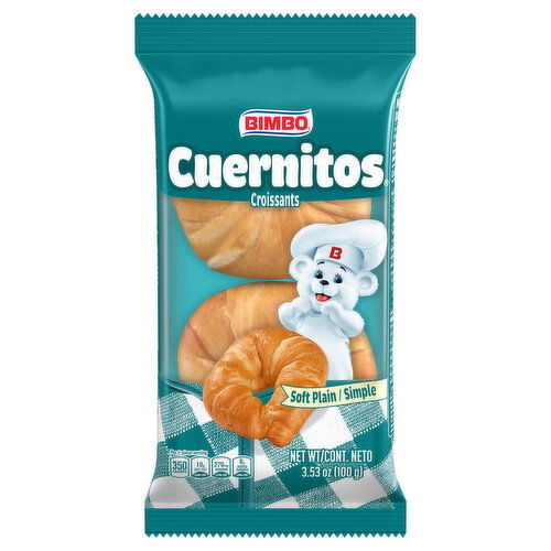 Bimbo Soft Plain/Simple Croissants - 3.53 Ounce