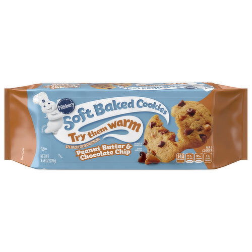 Pillsbury Cookies, Peanut Butter with Chocolatey Drizzle, Soft Baked