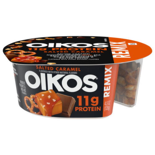 Oikos Yogurt & Mix-Ins, Salted Caramel, Nonfat, Remix