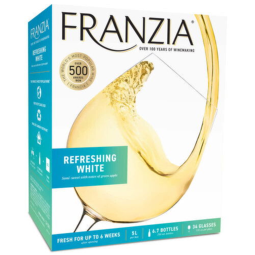 Franzia Refreshing White House Favorites Blend Wine Box, 5.0 L - 5 Liter