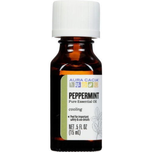 Aura Cacia Pure Essential Oil, Peppermint, Cooling