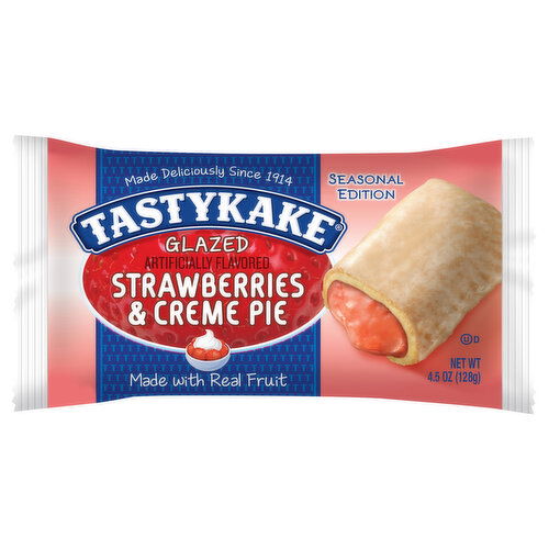 Tastykake Strawberries & Creme Pie, Glazed