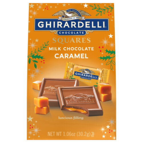 Ghirardelli Milk Chocolate, Caramel, Squares