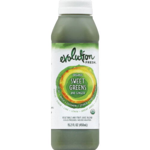 Evolution Fresh Juice Blend, Vegetable and Fruit, Organic, Sweet Greens and Ginger