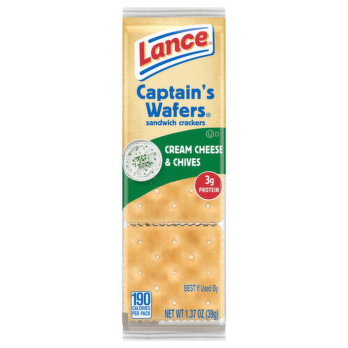 Lance Sandwich Crackers, Cream Cheese and Chives