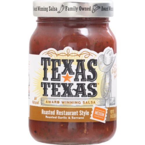 Texas Texas Salsa, Roasted Restaurant Style, Medium