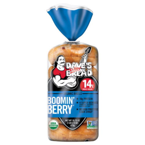 Dave's Killer Bread Organic Boomin' Berry Bagels - 16.75 Ounce