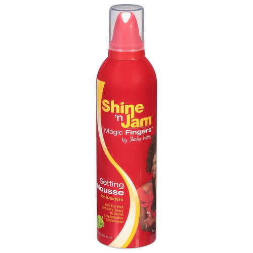 Shine 'n Jam Mousse, for Braiders, Setting - 12 Fluid Ounce