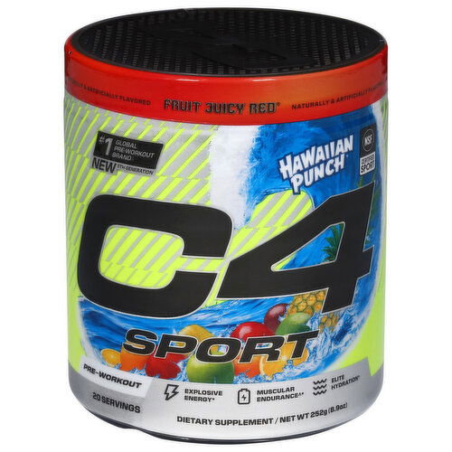 C4 Pre-Workout, Hawaiian Punch Fruit Juicy Red, Sport