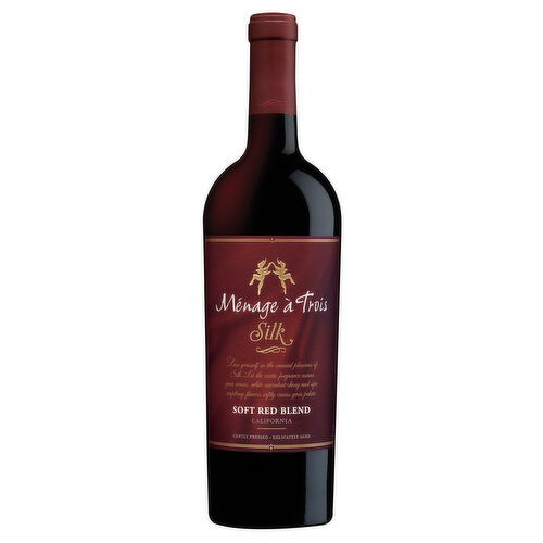 Menage a Trois Soft Red Blend Silk California Wine, 750 ml    