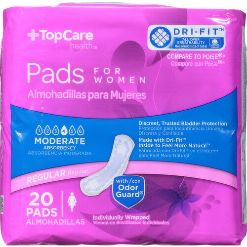 TopCare Pads, Regular, Moderate