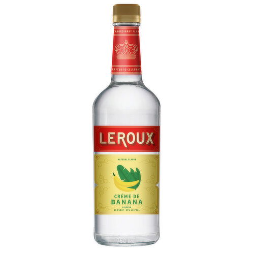 Leroux Creme de Banana Banane Liqueur, 750 ml    