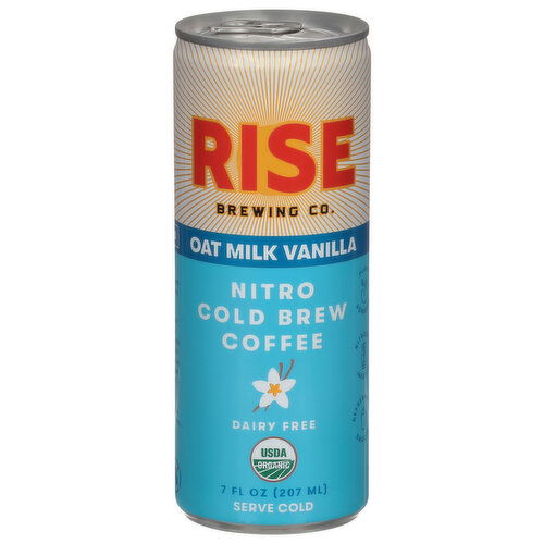 Rise Brewing Co. Nitro Cold Brew Coffee, Dairy Free, Oat Milk Vanilla